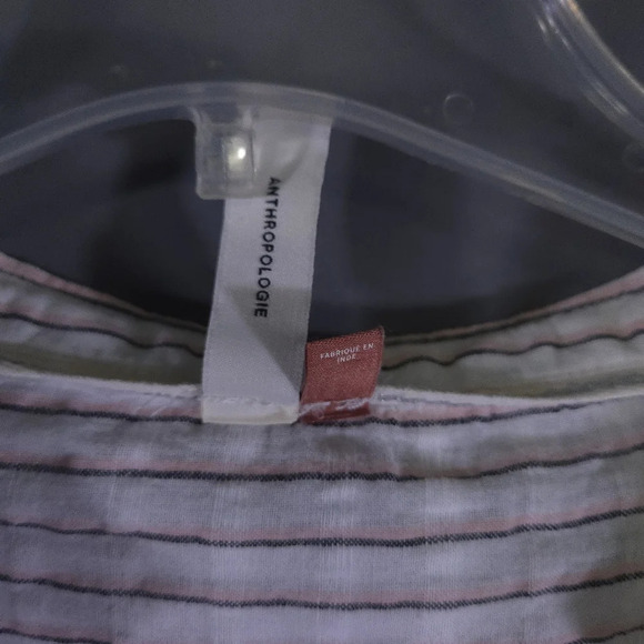 Pilcro by Anthropologie Brianna Blouse Linen Blend Ruffel Oversized Size Small - Picture 3 of 11